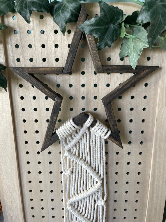 Twinkle Macrame Star Wall Hanging. Etsy