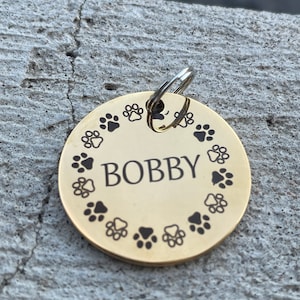 Funny Dog Tag, Custom Dog Tag, Dog Tag Necklace, Engraved Dog ID Tag, Dog Tags for Dogs, Puppy Tag, Pet Name Tag, Gold Dog Tag, Silver Tag