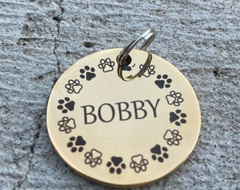 Funny Dog Tag, Custom Dog Tag, Dog Tag Necklace, Engraved Dog ID Tag, Dog Tags for Dogs, Puppy Tag, Pet Name Tag, Gold Dog Tag, Silver Tag