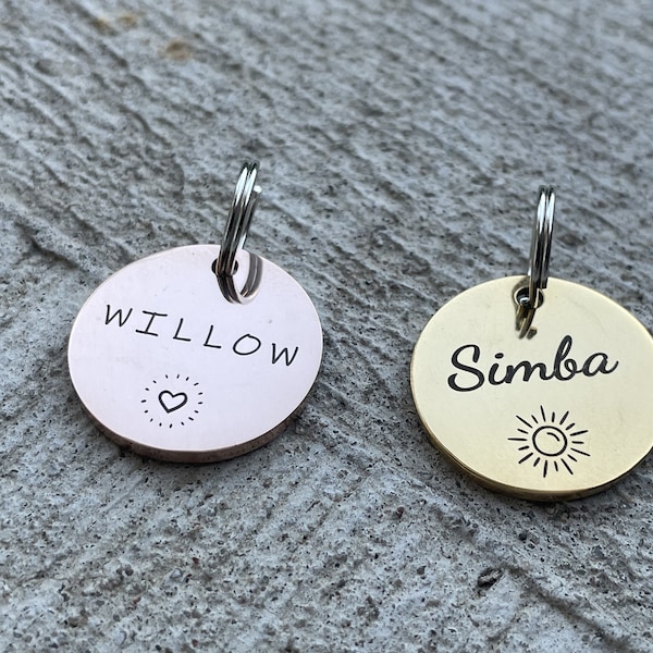 Engraved Cat Tag and Collar Etsy