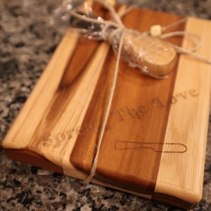 Spread The Love Engraved Sustainable Teak Butter/Cheese Board