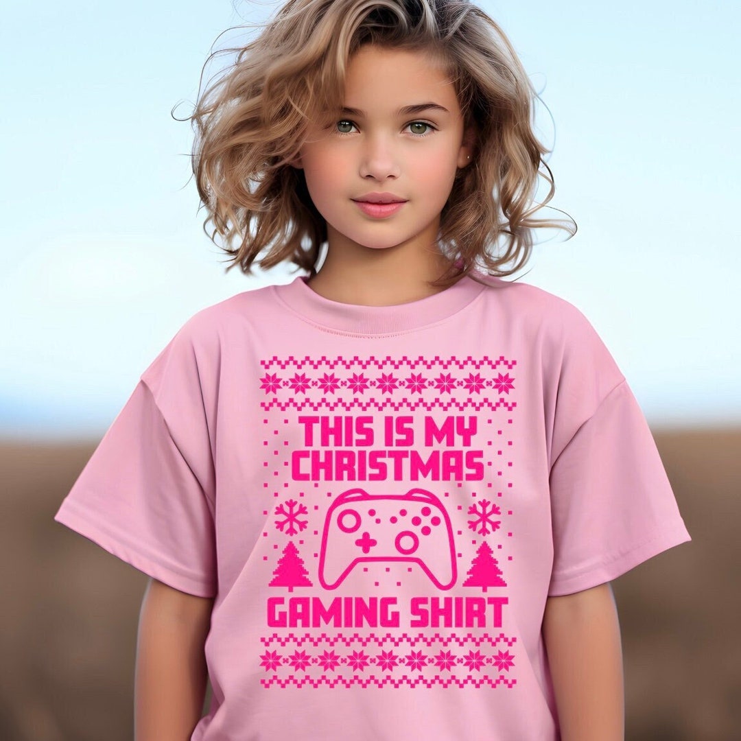 Gamer Christmas Kids Shirt Christmas Gaming Boys Girls Shirt Etsy