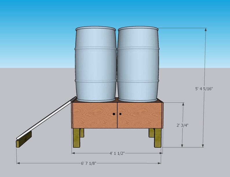 Rain Barrel off Grid Water Storage Box With Solar Building Etsy