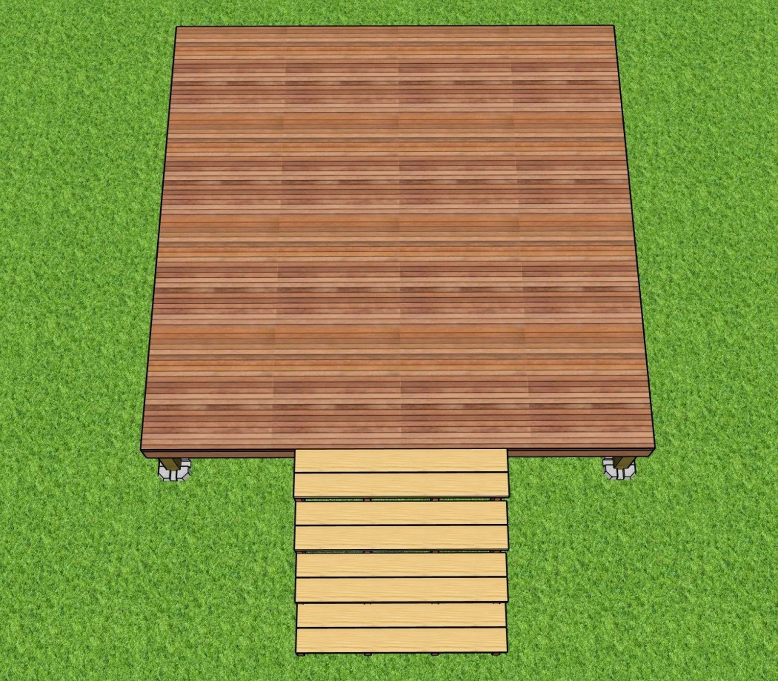 10x10 DIY Deck Plans With Tools, Materials and Cut List - Etsy