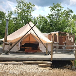 5m Bell Tent With Bath Polygon DIY Deck Building Instructions Etsy