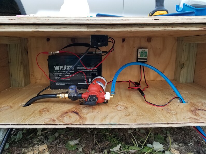 Rain Barrel off Grid Water Storage Box With Solar Building Etsy