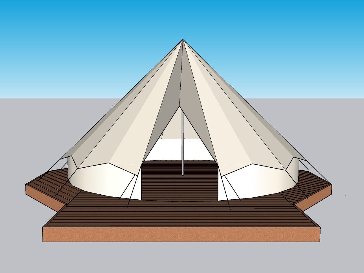 5m Bell Tent Platform With Materials List and Building Instructions Etsy