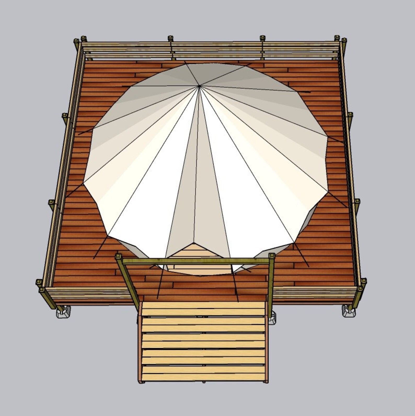 20x20 Square Deck Plans for 4M or 5M Bell Tent DIY (Download Now) Etsy