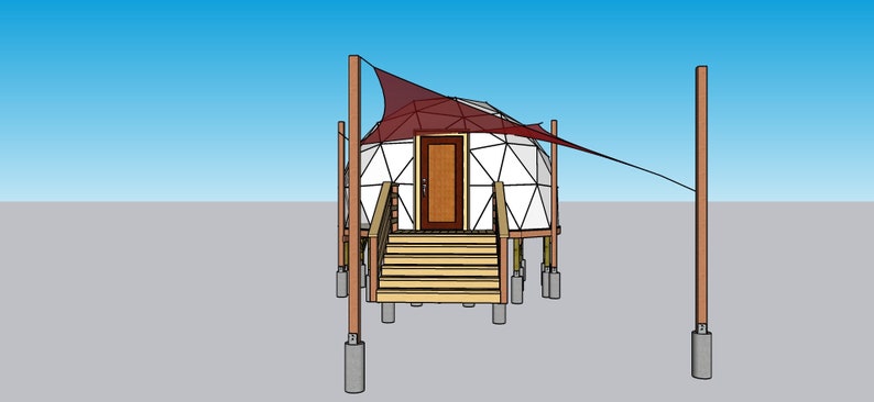 8M Geodesic Dome DIY Deck Building Instructions w Materials and Cut List image 3