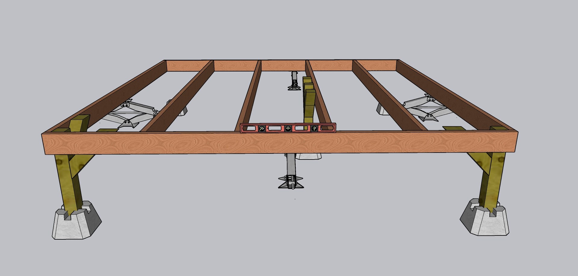 20x20 Square Deck Plans for 4M or 5M Bell Tent DIY Building