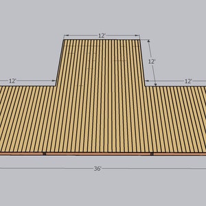 12x36 w 12x12 Extension Platform DIY Building Instructions