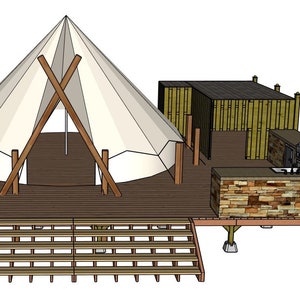 7M Bell Tent w Bath DIY Deck Building Instructions