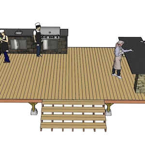 Terrasse de bricolage de 16 pi x 30 pi