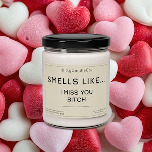 I Miss You Relationship Him Her Boyfriend Girlfriend Long Distance LGBT Friends Gag Funny Candle