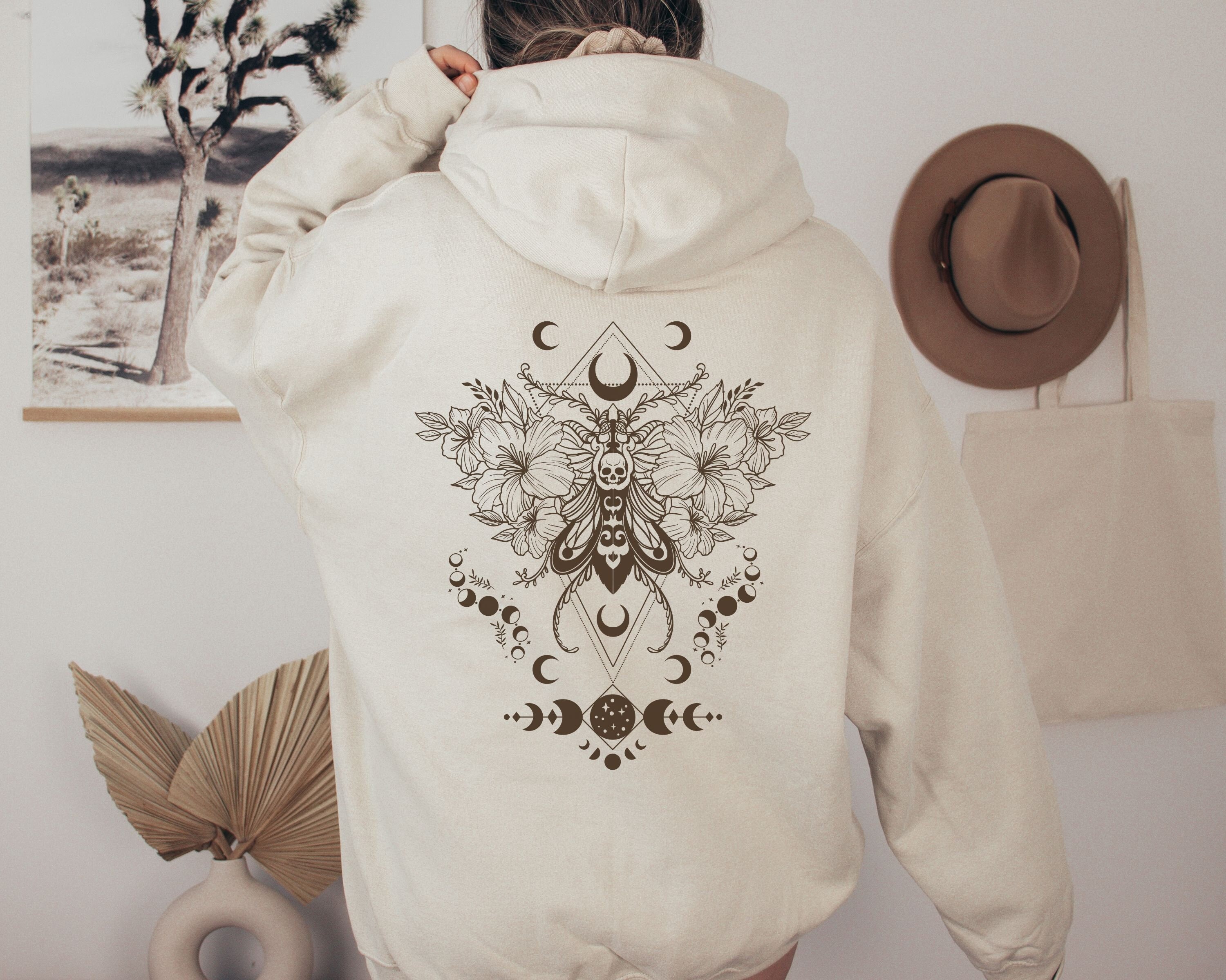 Magical Moth Hoodie Goblincore Hoodie Cottagecore Moth Etsy
