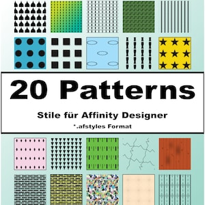 FORFAIT 3 I 20 motifs/styles pour les concepteurs d'affinité I Arrière-plans pour les formes I Styles pour les formes