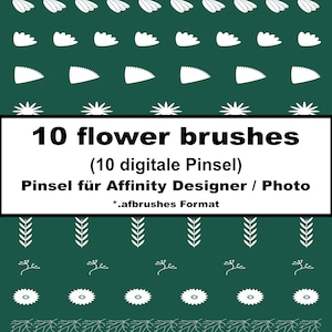 10 flower brushes for Affinity Designer