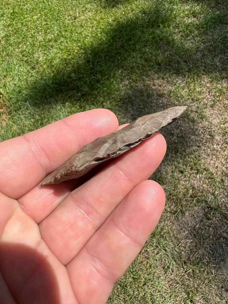 Black Buffalo River Chert Pickwick Arrowhead From Mississippi Etsy