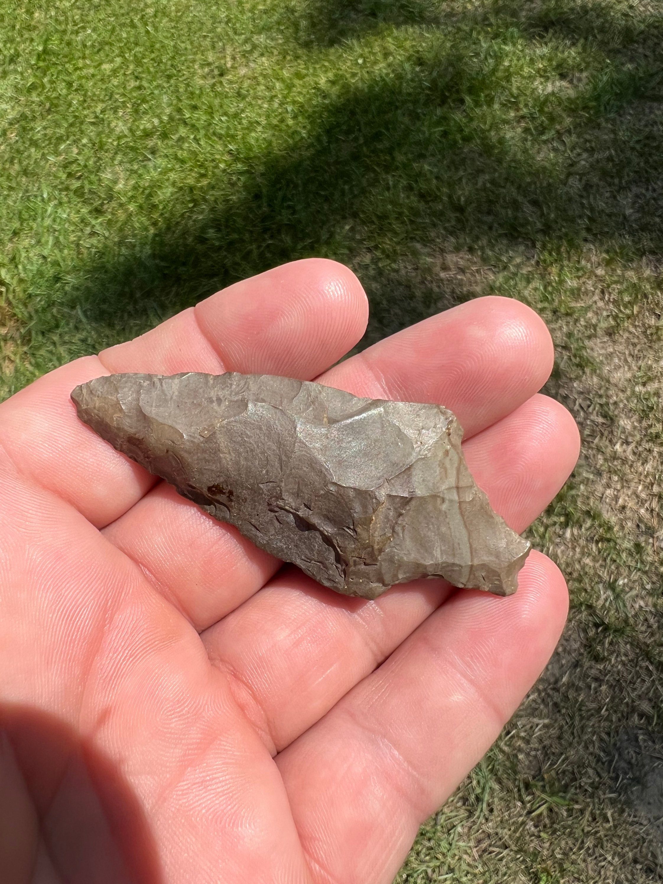 Black Buffalo River Chert Pickwick Arrowhead From Mississippi Etsy