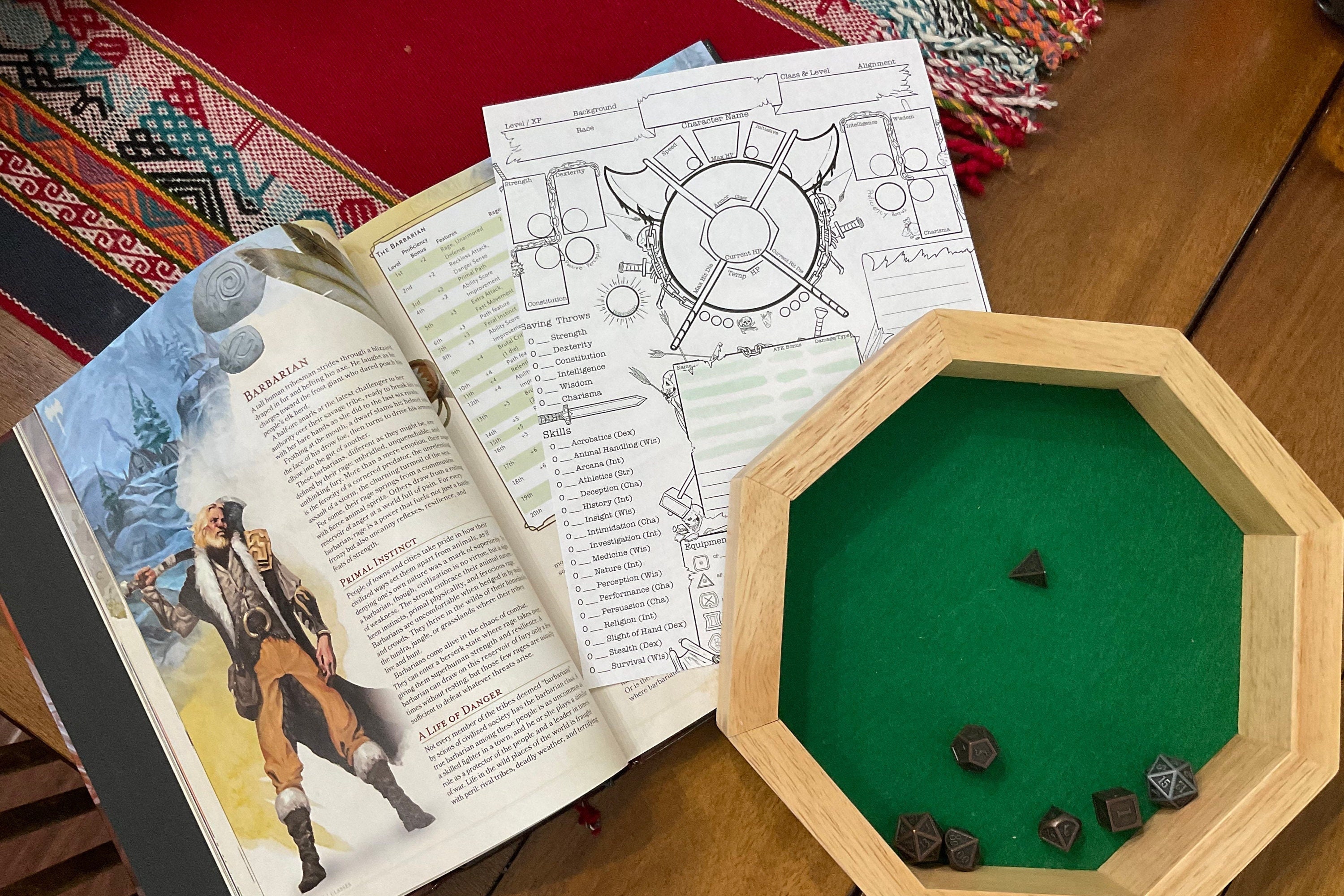 Printable Barbarian D D