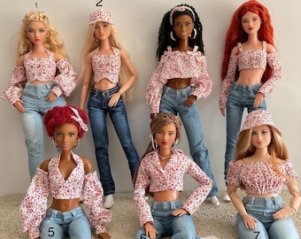 Clothes for classic and curvy Barbie dolls