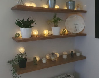 Wooden Shelf - Wall Shelf With Fixing - Plant Shelf - Loft And Industrial Floating Shelf - Wall Decoration