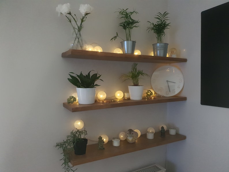 Wooden Shelf Wall Shelf With Fixing Plant Shelf Loft And Industrial Floating Shelf Wall Decoration image 1