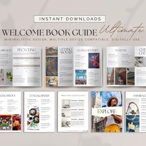Complete Welcome Book Guide Template for Airbnb, Vacation Rentals, and Guesthouses