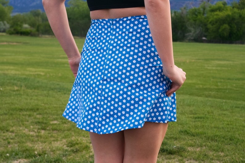 Women's High Waisted A-line Mini Skirt Digital PDF Sewing - Etsy