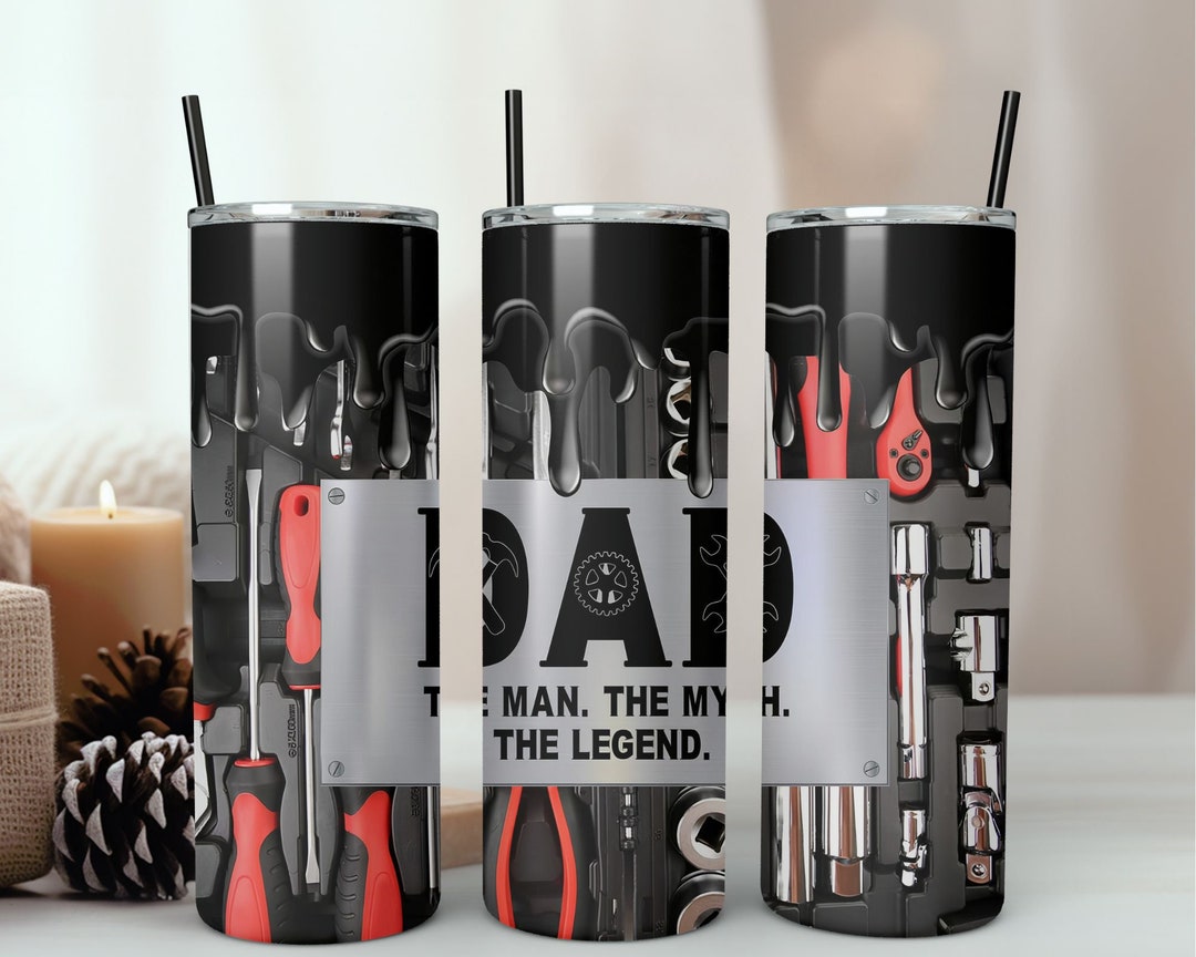 Dad Father’s Day 20oz Skinny Tumbler Wrap, Sublimation Design, Fathers ...