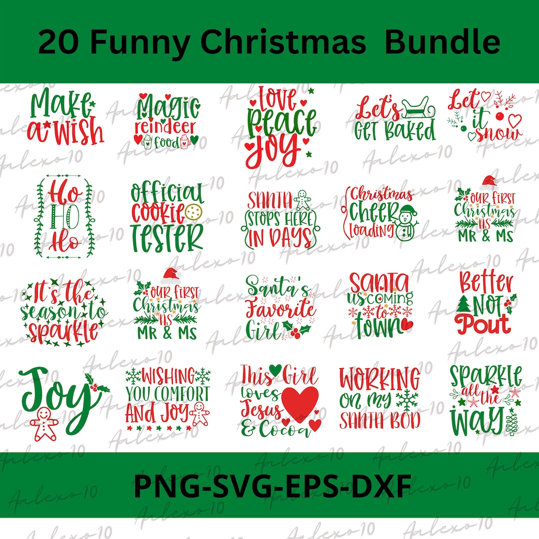 Funny Christmas Svg Bundle, Funny Quotes Svg, Christmas Quotes Svg
