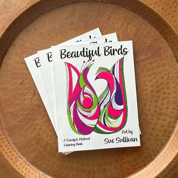 Abstract Bird Coloring Book | 30 pages | Relaxing and Calming | Original Beautiful Art | Hand drawn | Find your zen with Susie's Doodles