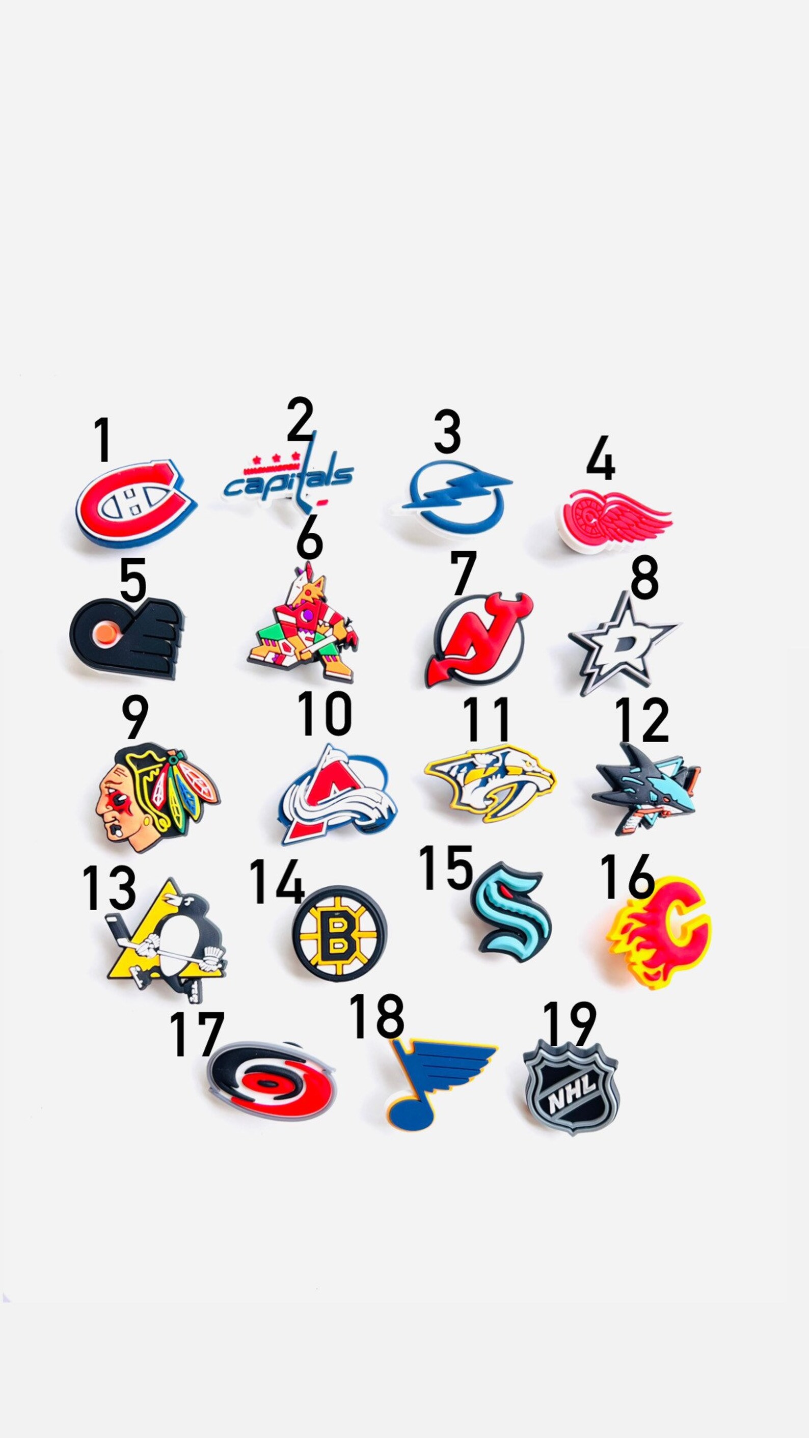 NHL Hockey Shoe Charms/jibbitz Etsy