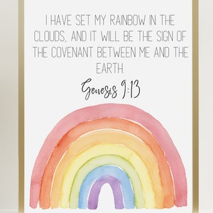 I have set my rainbow in the clouds/Genesis 9:13 scripture print