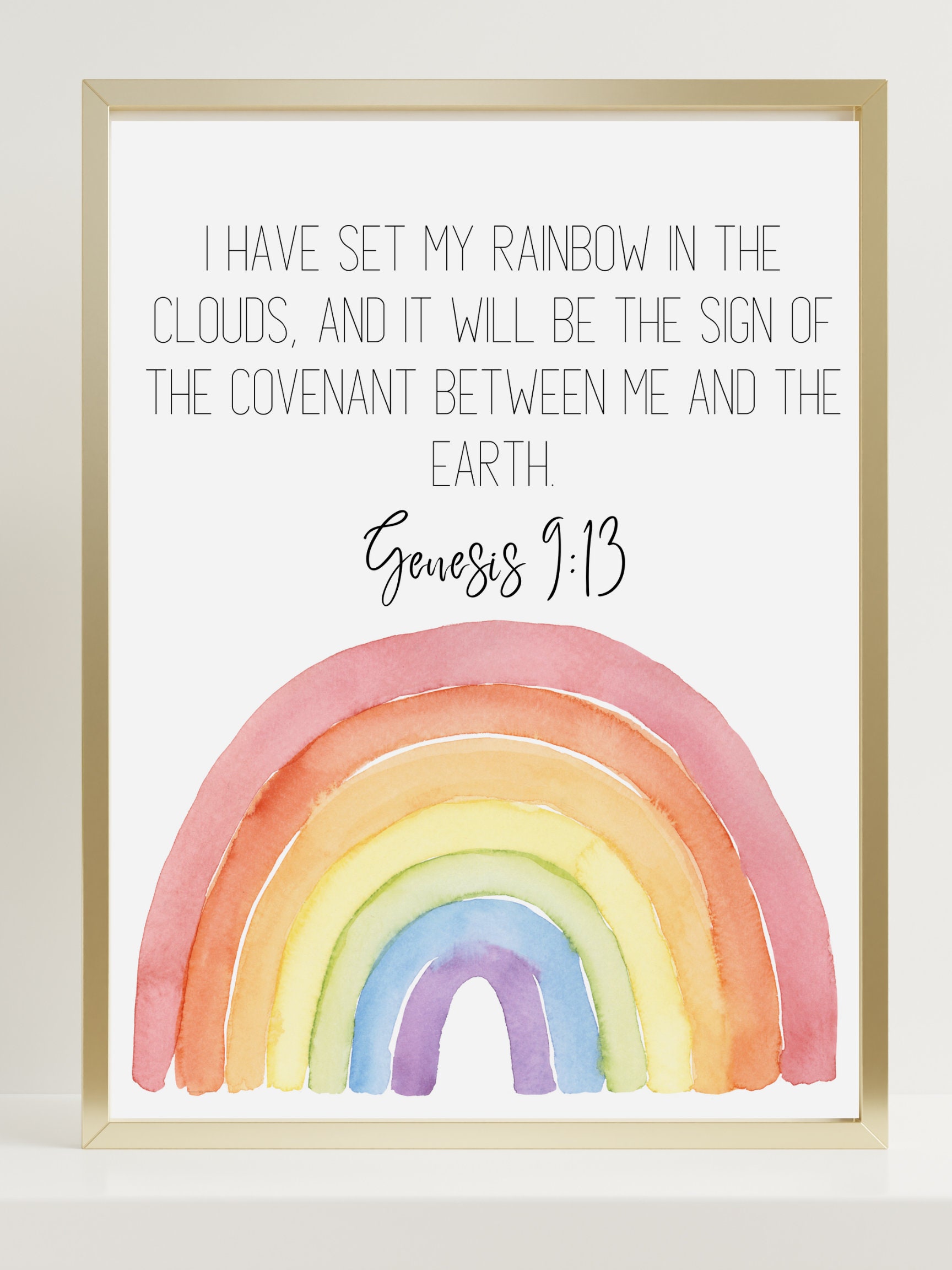 I have set my rainbow in the clouds/Genesis 9:13 scripture print