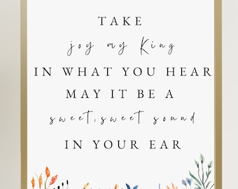 I love you Lord lyrics-Take joy my King printable