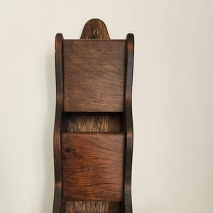 Vintage Wooden Mail Holder Vertical Organizer