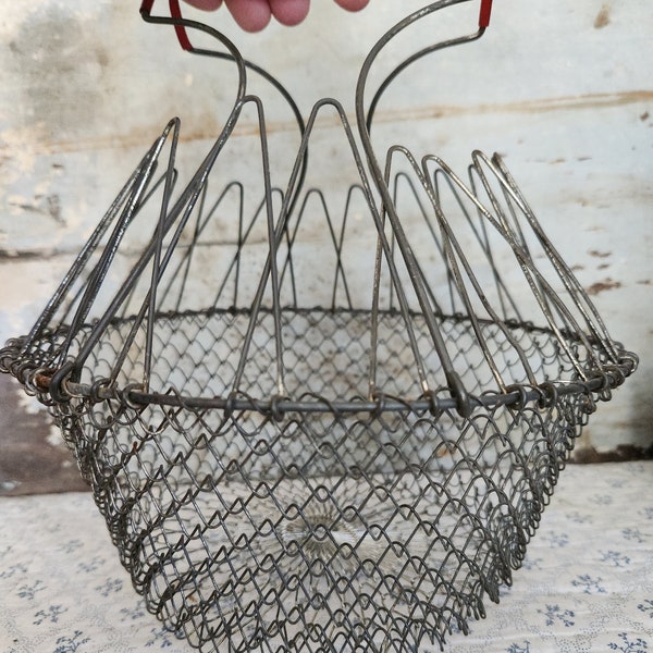 Collapsible Wire Egg Basket Etsy