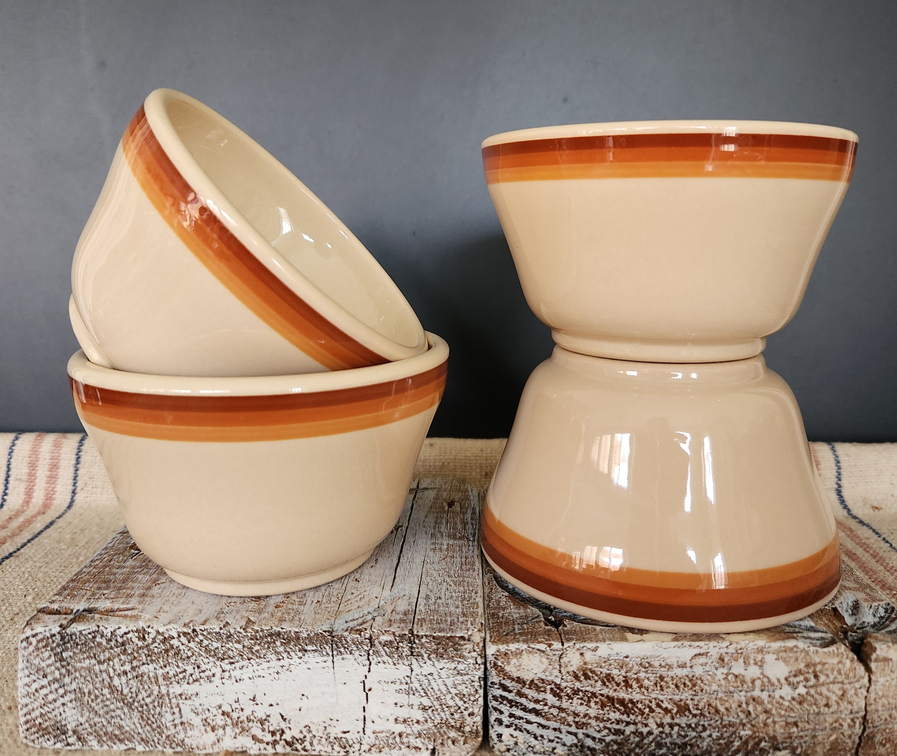 Vintage Shenango Inca Ware Condiment or Dessert Cups, Set of 4
