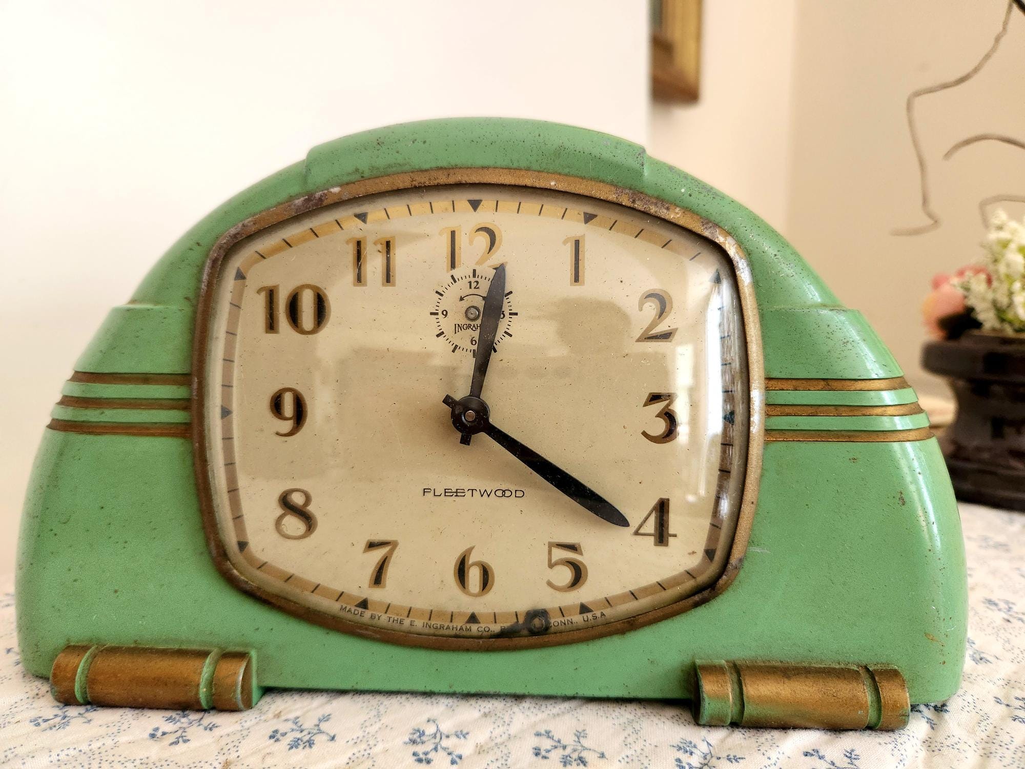 Vintage Fleetwood Ingraham Art Deco Clock