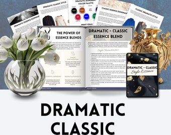Dramatic Classic Essence Guide - STYLE GUIDE PDF - 7 Style Essences - Wardrobe Guide - Bold - Timeless - Elegant - Edgy - Fashion Type