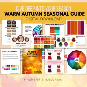 Warm Autumn Color Palette Guide: Seasonal Style E-book (Digital Download)