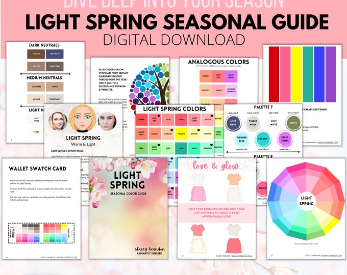 Light Spring Seasonal Guide/ Light Spring Color Guide/ E-book Color ...