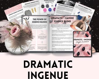 Dramatic Ingenue Essence Guide - STYLE GUIDE PDF - 7 Style Essences - Wardrobe Guide - Bold - Youthful - Feminine - Daring - Fashion Type