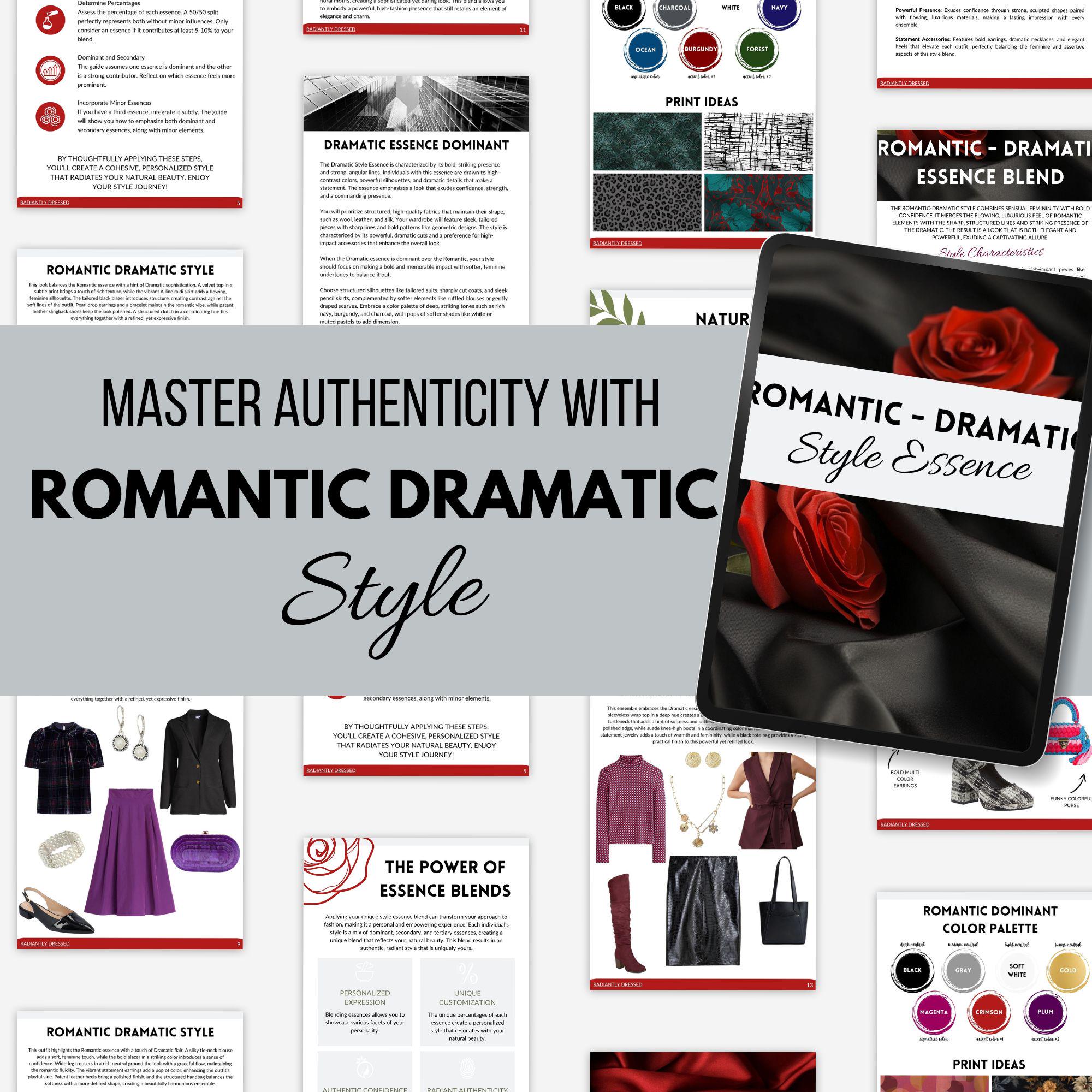 Romantic Dramatic Style Guide: Personalized Outfit Ideas (PDF) - Etsy