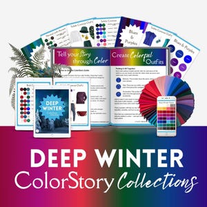 Deep Winter ColorStory Collections  OUTFIT GUIDE 12 seasons, color analysis, winter seasons, deep winter outfits pdf - DWI12