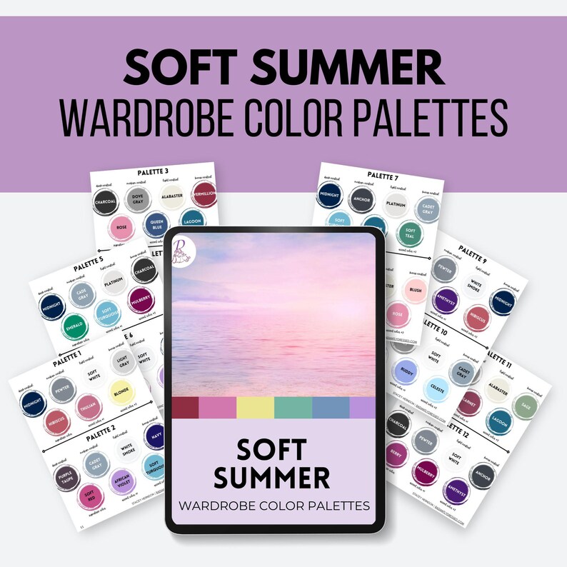 Soft Summer Color Palette: 12 Wardrobe Guides (PDF) - Etsy