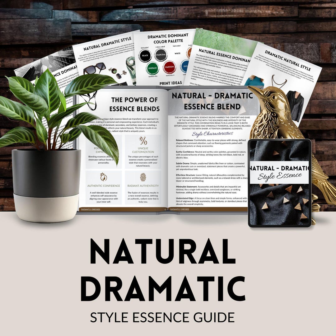 Natural Dramatic Style Guide: Outfit & Wardrobe Blend (PDF) - Etsy