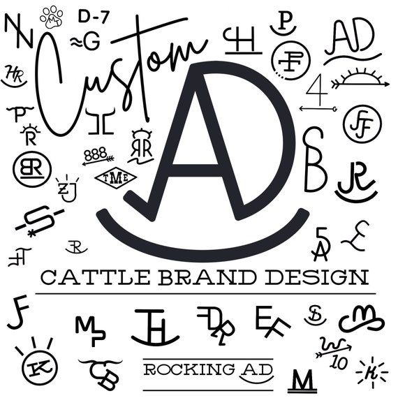 CUSTOM Cattle Brand Design Service 
