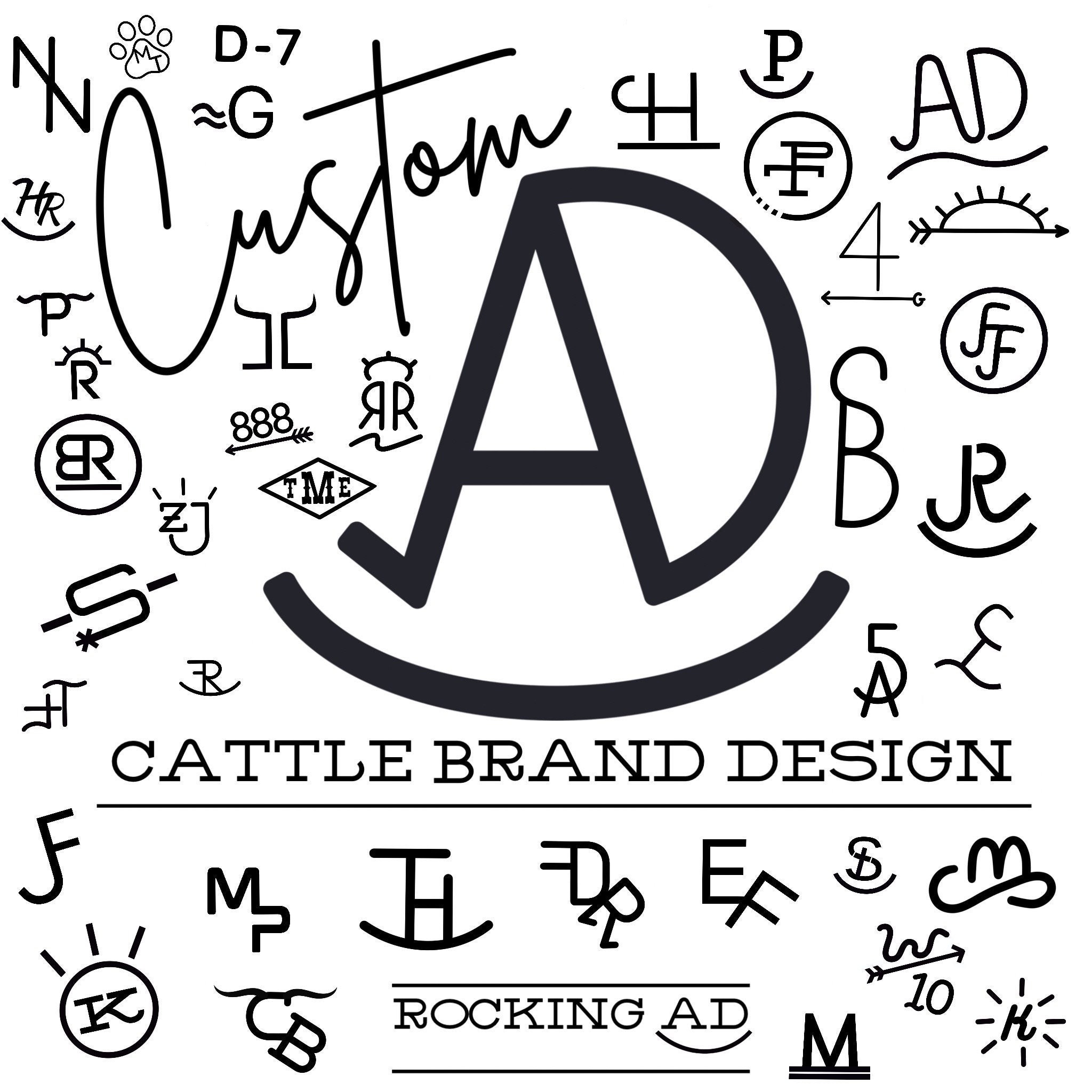 CUSTOM Cattle Brand Design Service -  Canada